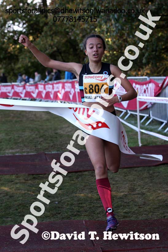 Girls under-15s, 2016 National Cross Country Relays, Berry Hill Park, Mansfield. Photo: David T. Hewitson/Sports for All Pics